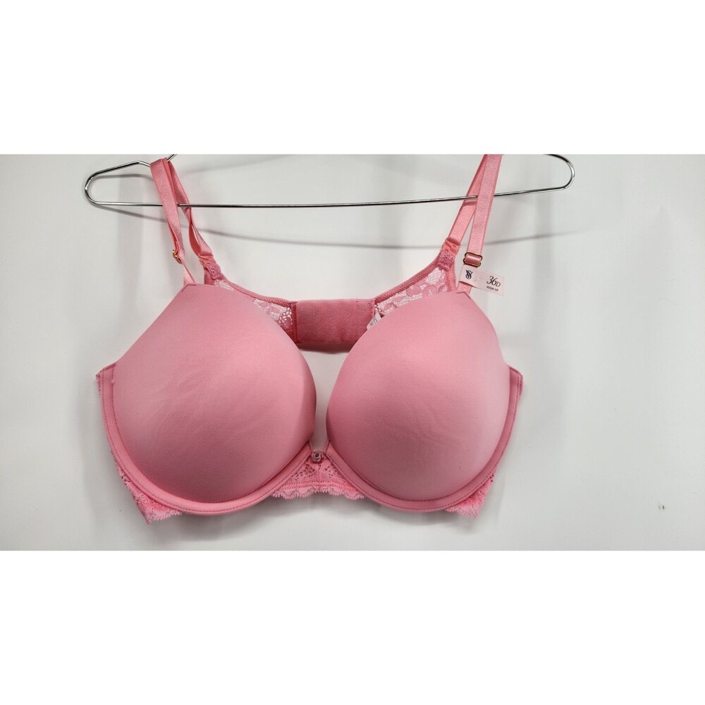 Victoria’s Secret 36D Pink Blossom Dream Angels Smooth & Lace Push‎ Up Bra NWT